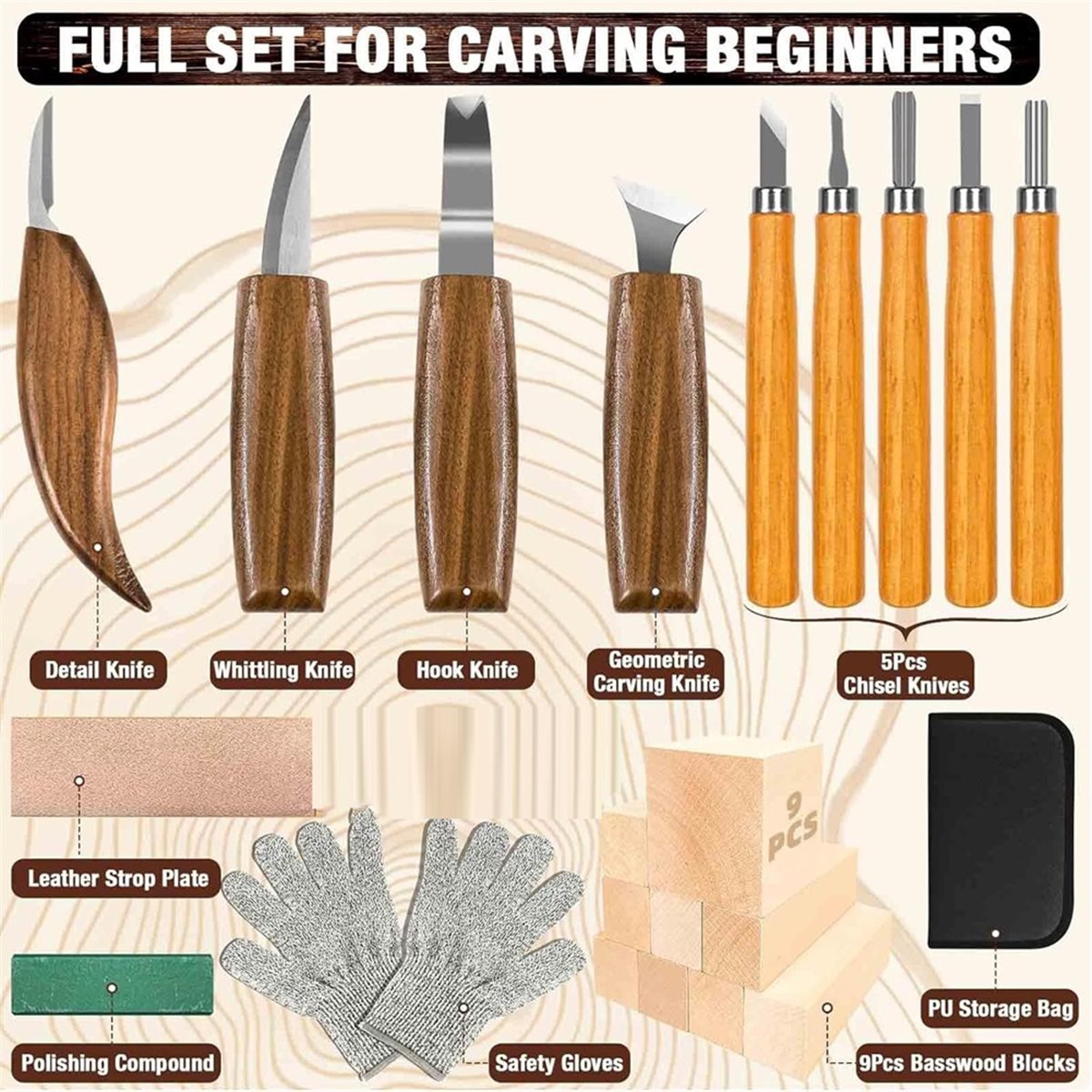 Woodworking Kits For Beginners - Набор инструментов для резьбы по дереву