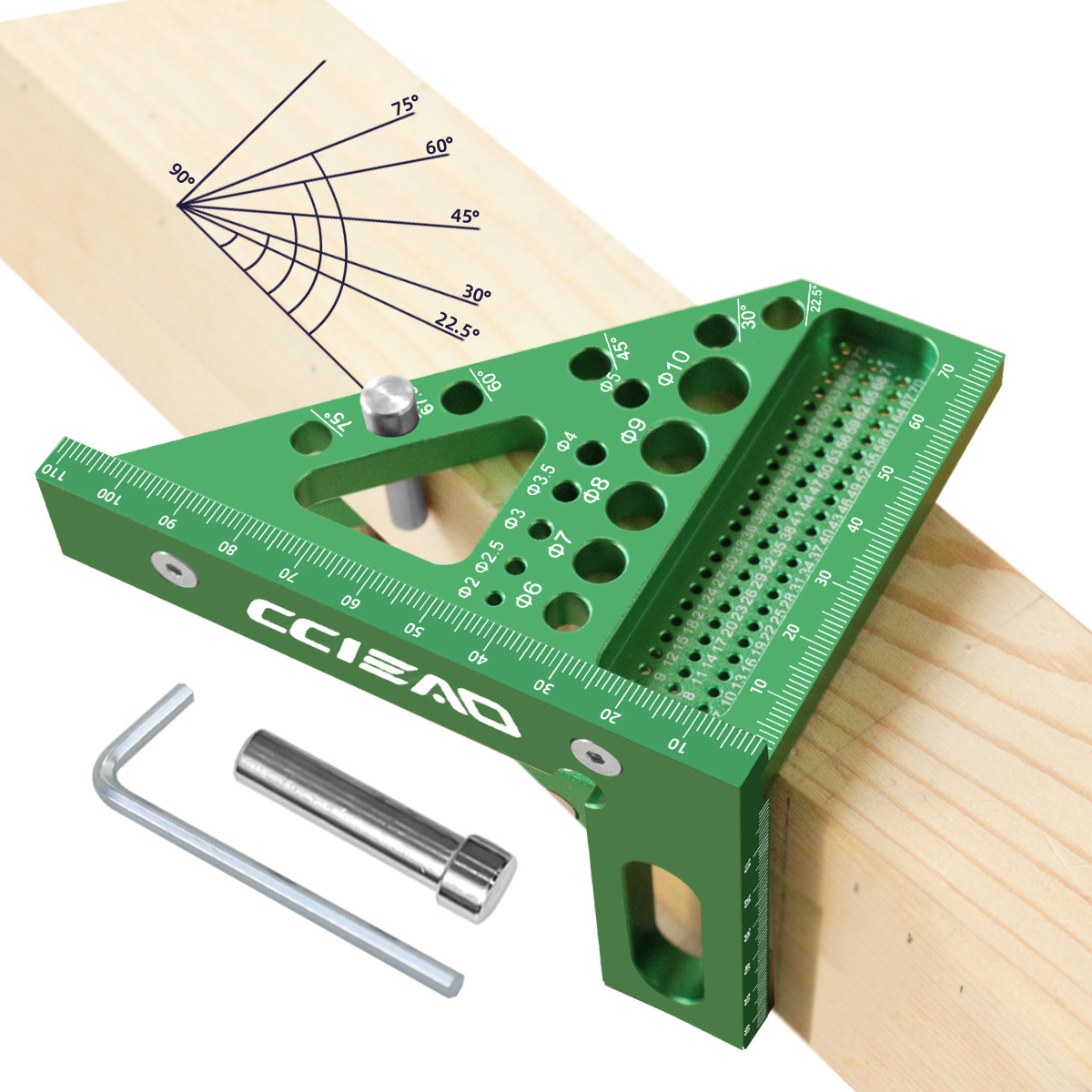 Woodworking Ruler - Карпентерная квадратная 3D многоугольная измерительная линейка,