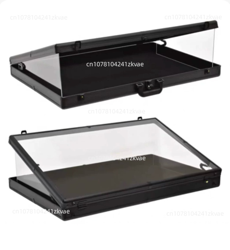 Woodworking Supplier - Серебристая алюминиевая акриловая прозрачная витрина-подставка для