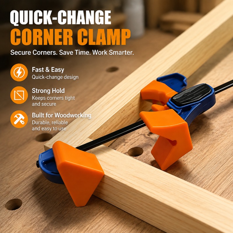 Woodworking Clamp - Быстродействующий угловой зажим-адаптер, быстросъемный крепеж, деревообрабатывающий