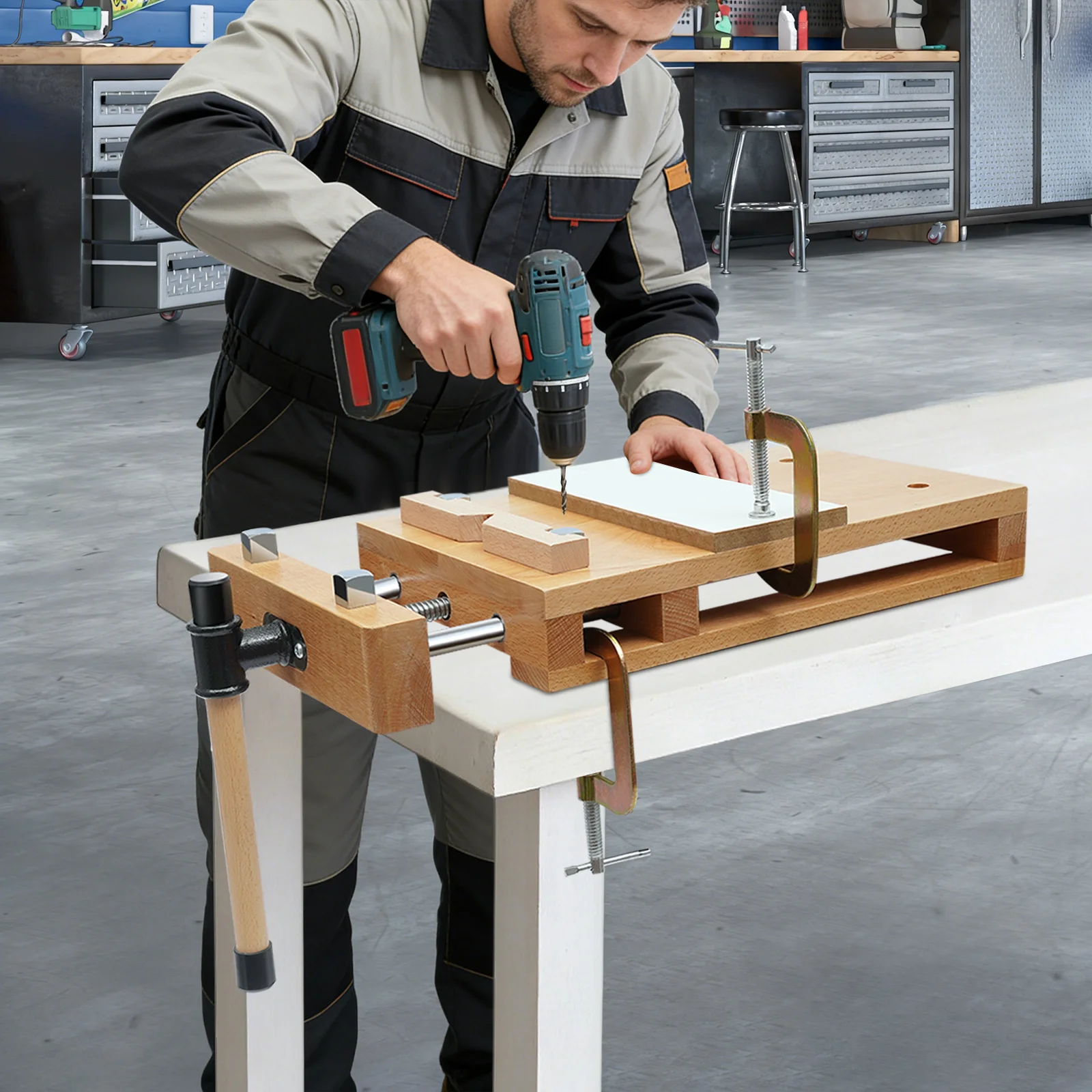 Деревянный верстак, усиленный  – обзор и цена Woodworking Vise For Workbench